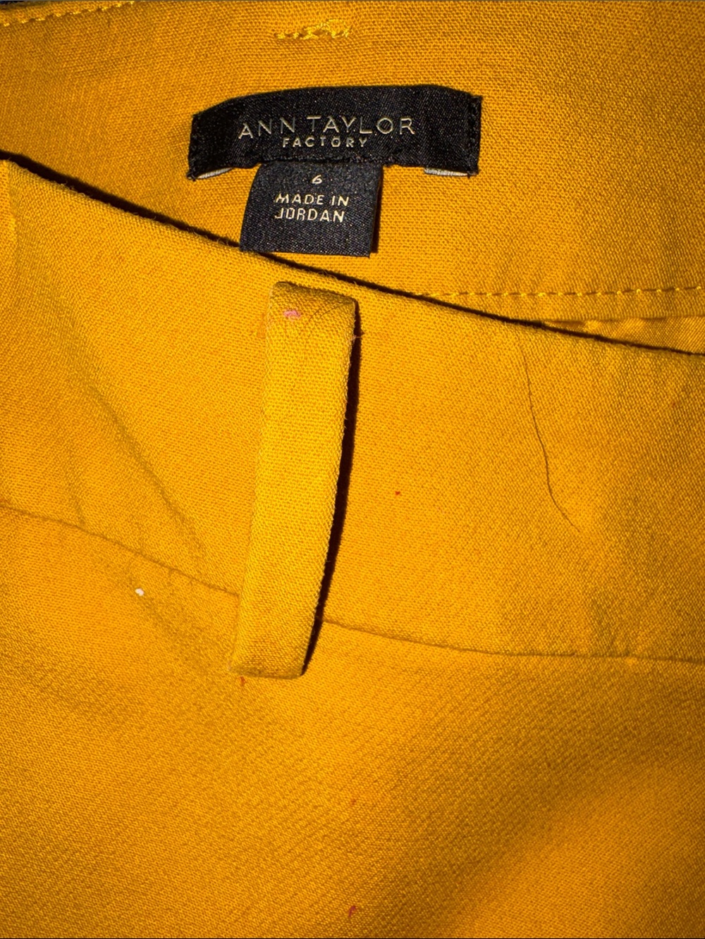 Ann Taylor Factory Straight-Leg Trousers in Mustard - Picture 6 of 7